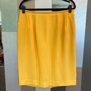 RENA ROWAN Vintage Elegant Yellow Pencil Skirt